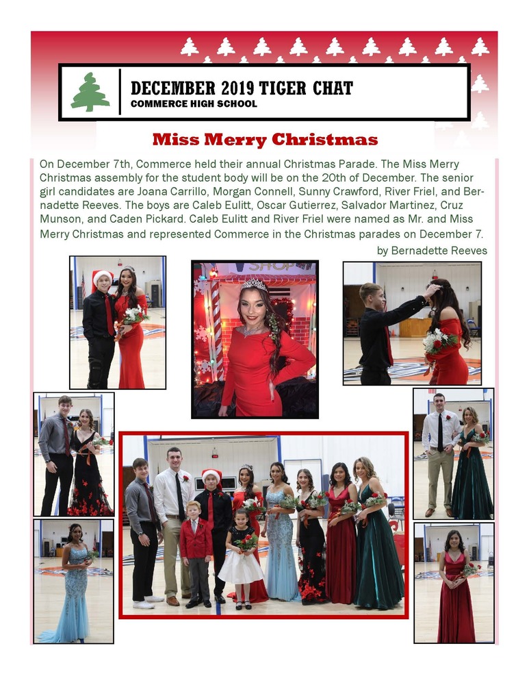 December 2019 Tiger Chat Student Newspaper