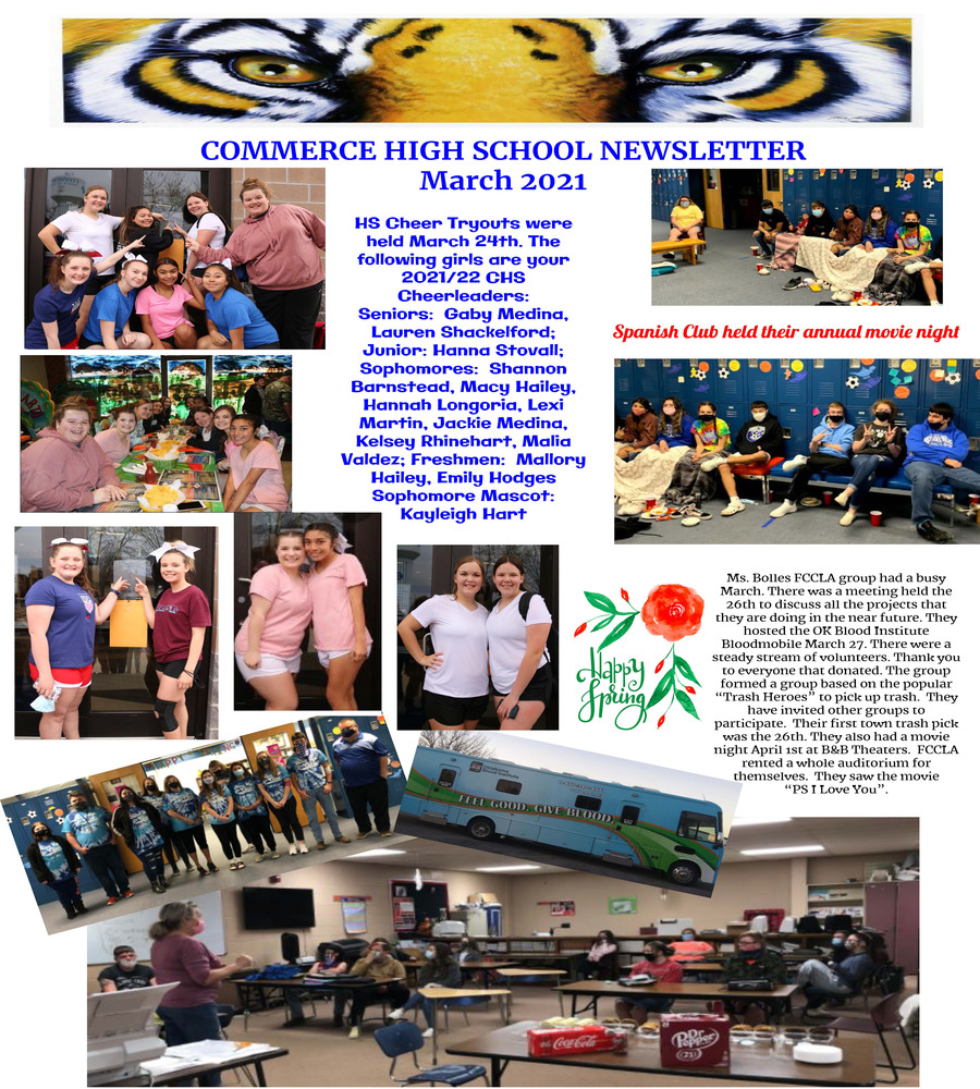 Commerce High School Newsletter  March 2021