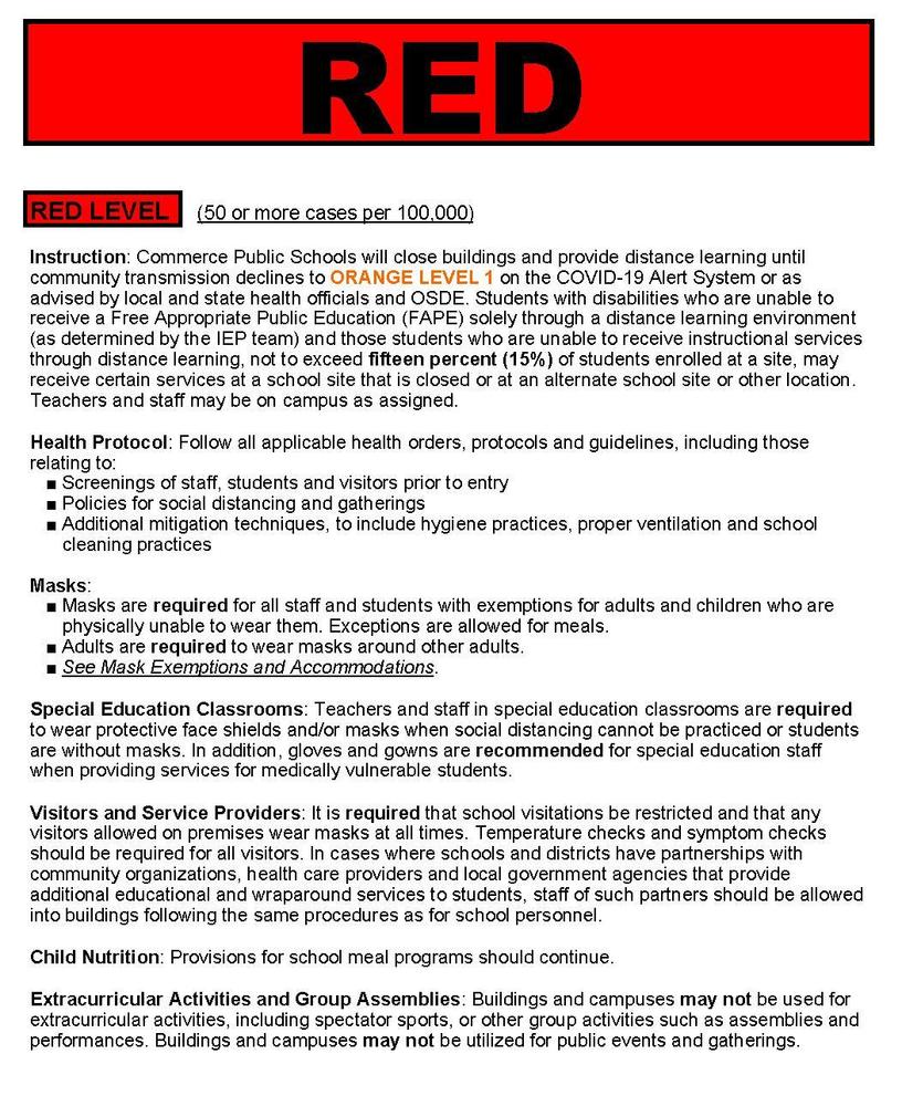 Red Level Safety Protocols