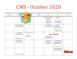 CMS OCTOBER CALENDAR '20