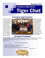 November 2019 Tiger Chat Student Newspaper