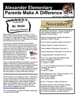 Parents Make A Difference Newsletter for November 2019