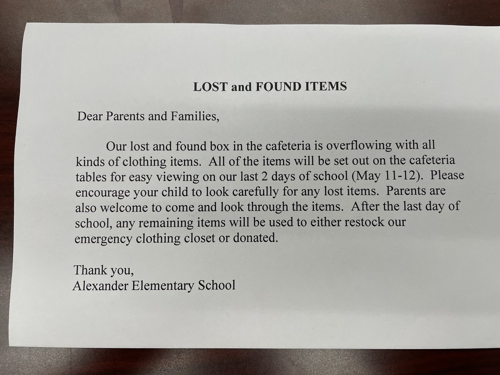 Lost and Found note